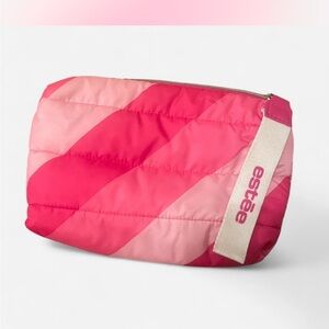 Estee Lauder Pink Striped Cosmetic Bag